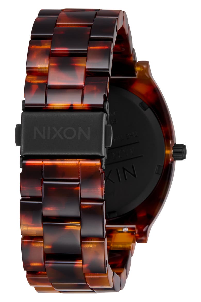 The Time Teller Acetate Bracelet Watch, 40mm, Alternate, color, TORTOISE / OXBLOOD