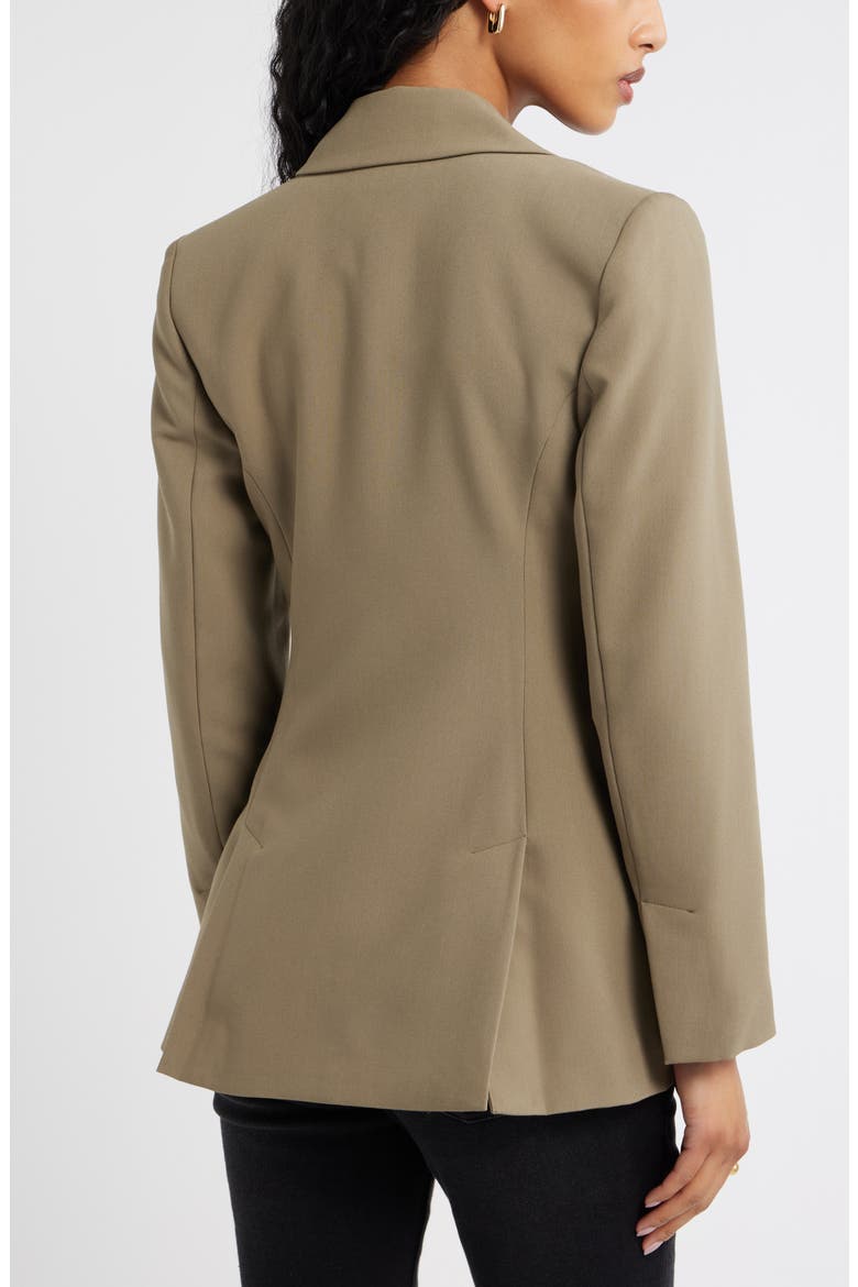 Icon Twill Double Breasted Blazer, Alternate, color, OLIVE DUSK