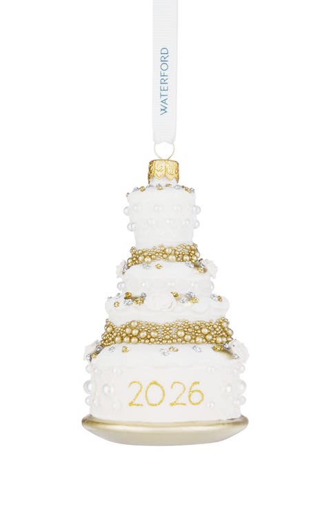 Holiday Heirlooms Our First Cake Glass Ornament