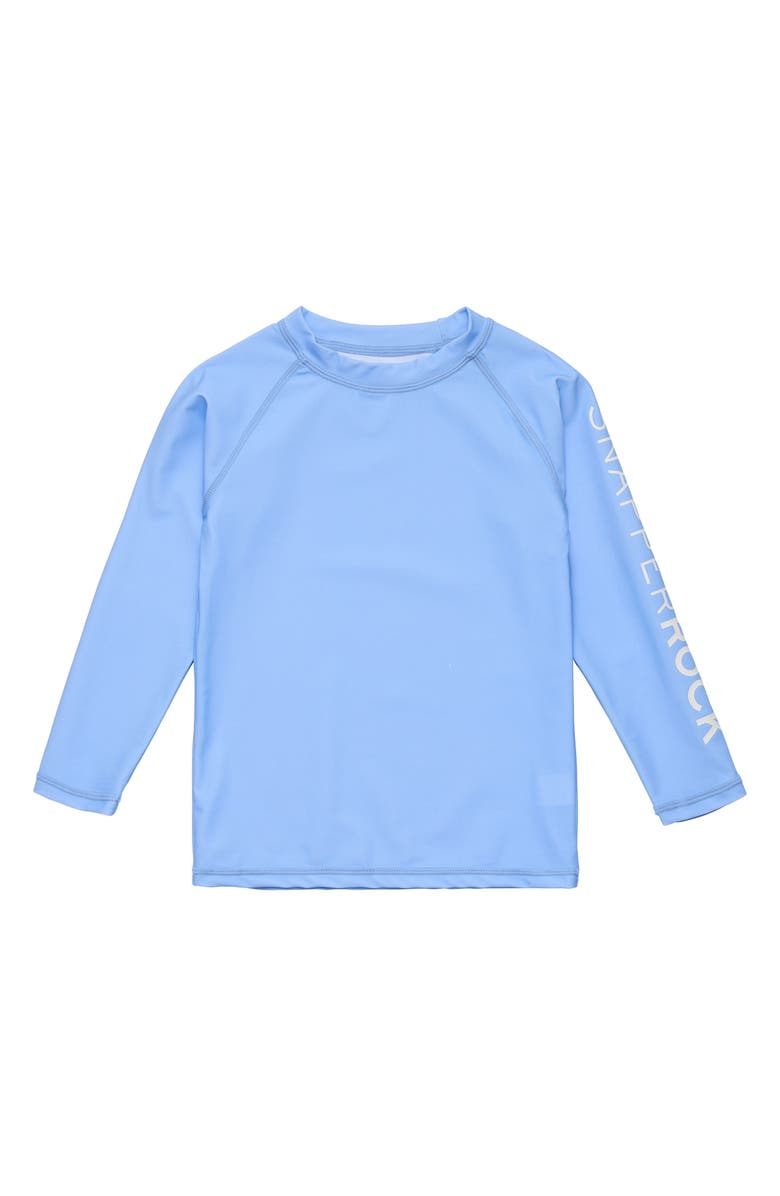 Snapper Rock Kids' Seaside Long Sleeve UPF 50+ Rashguard, Main, color, Blue