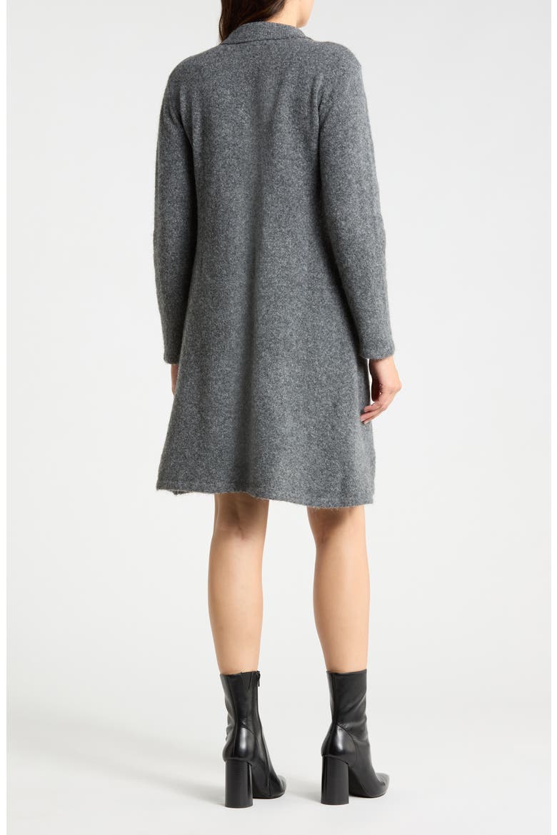 Collared Long Sleeve Sweater Dress, Alternate, color, PORT GREY MELANGE