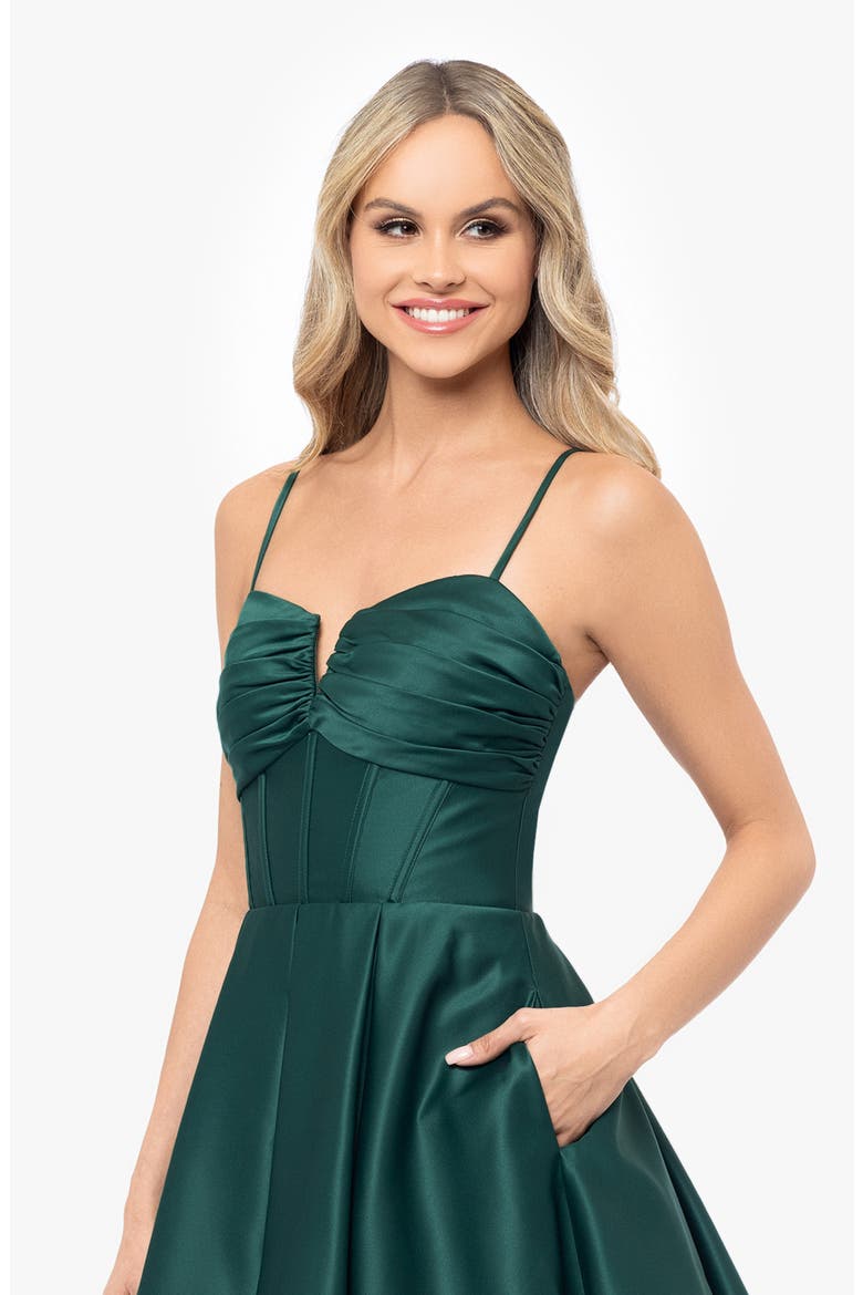 Satin Minidress, Alternate, color, HUNTER