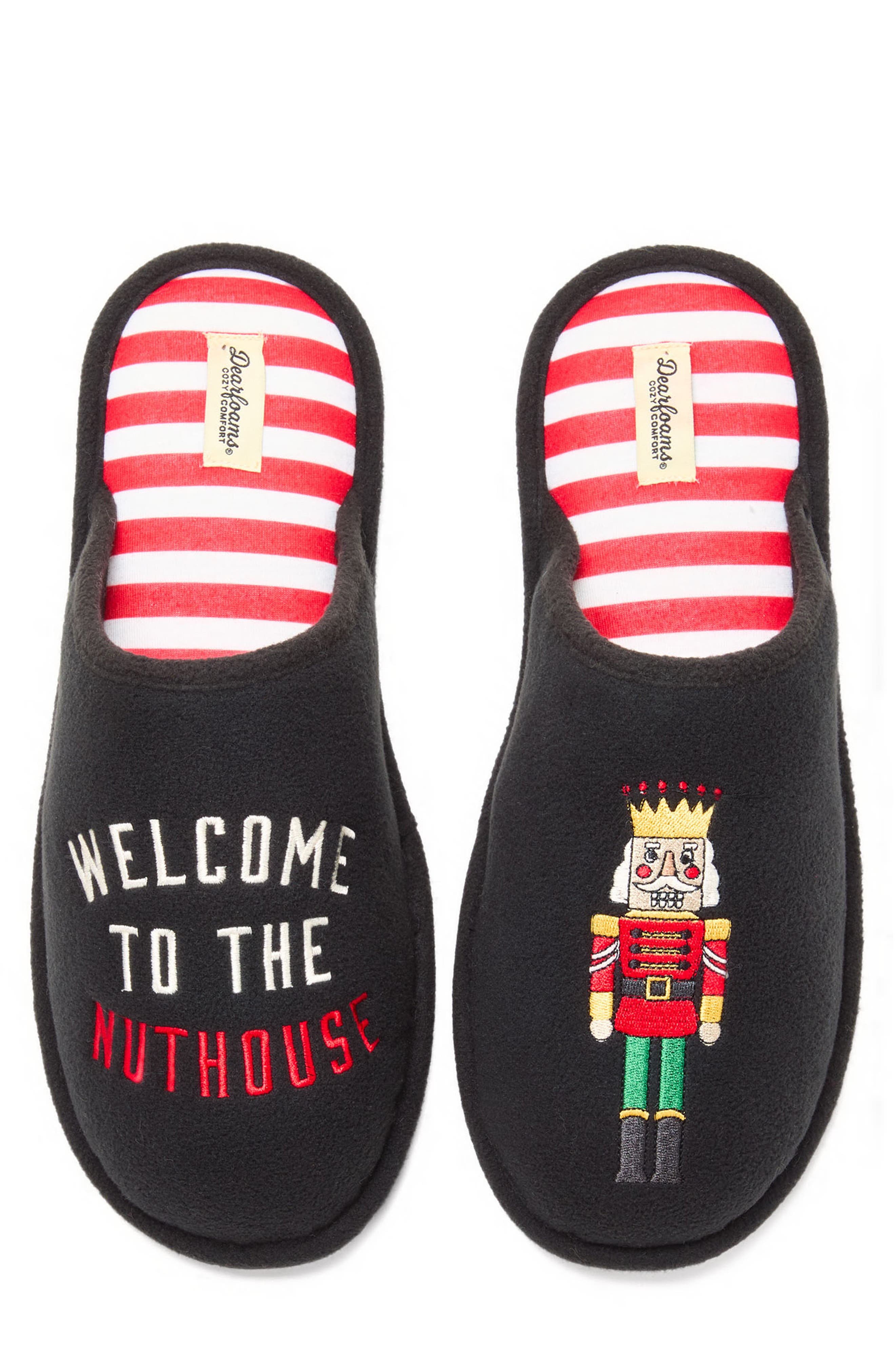 DEARFOAMS Nuthouse Slipper, Alternate, color, Black