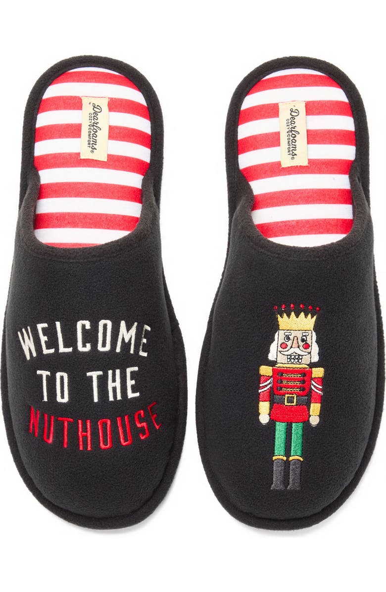 DEARFOAMS Nuthouse Slipper, Alternate, color, Black