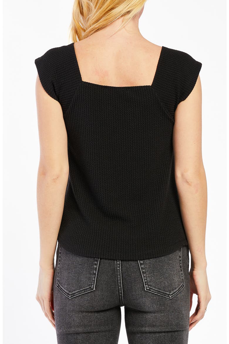 Beatrix Sweetheart Neck Knit Top, Alternate, color, BLACK
