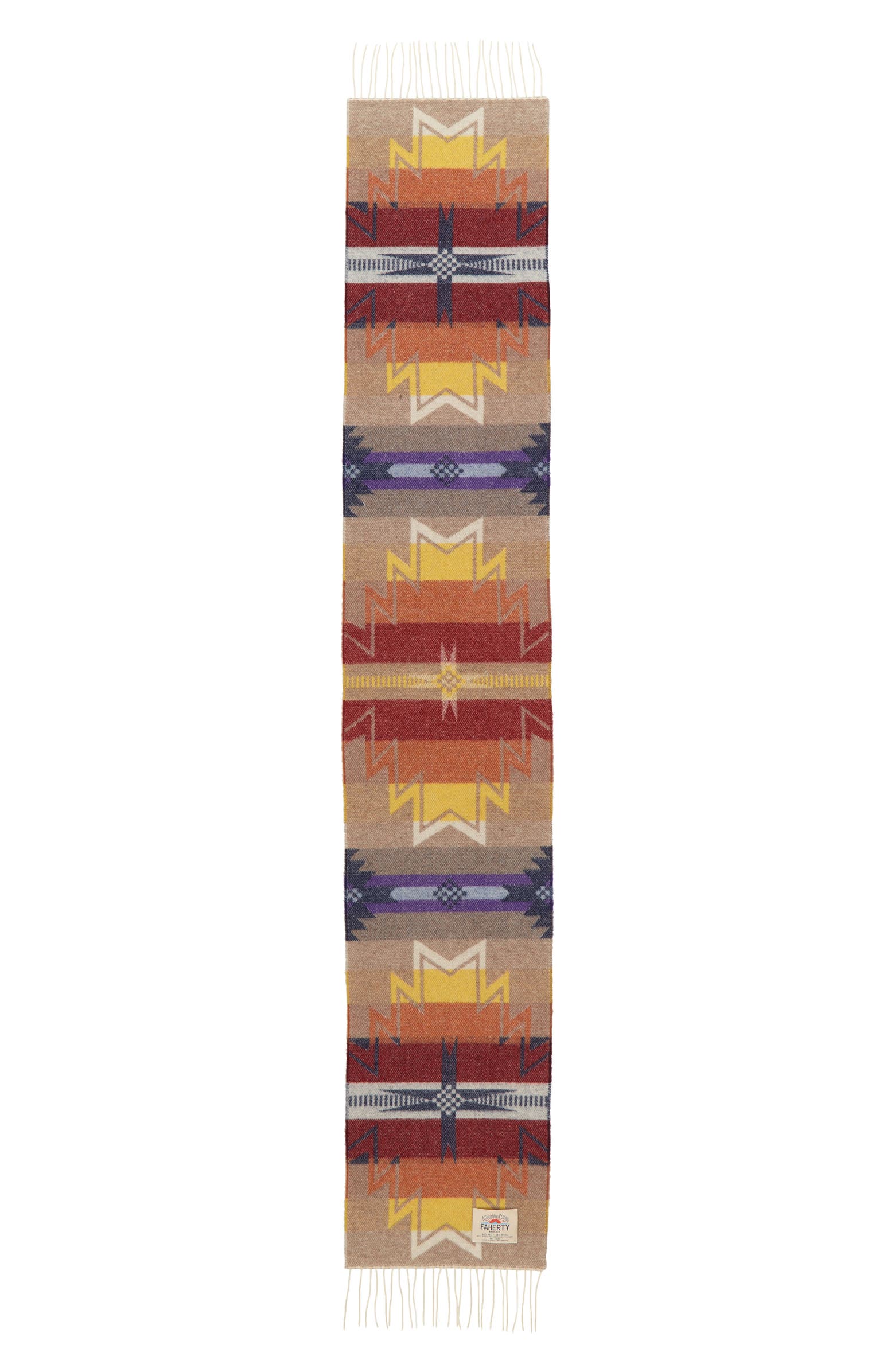 Faherty x Doug Good Feather Desert Earth Fire Wool Blend Scarf ...