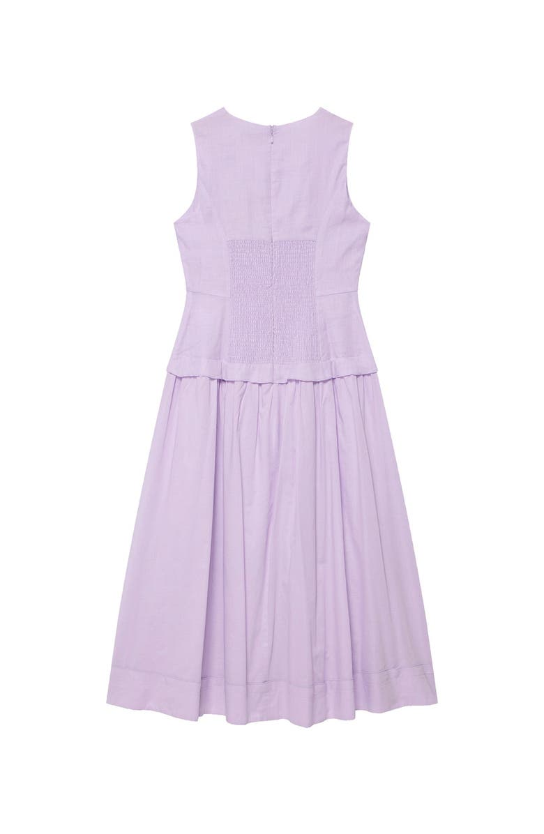MINT VELVET Ramie Drop Waist Maxi Dress, Alternate, color, Lilac