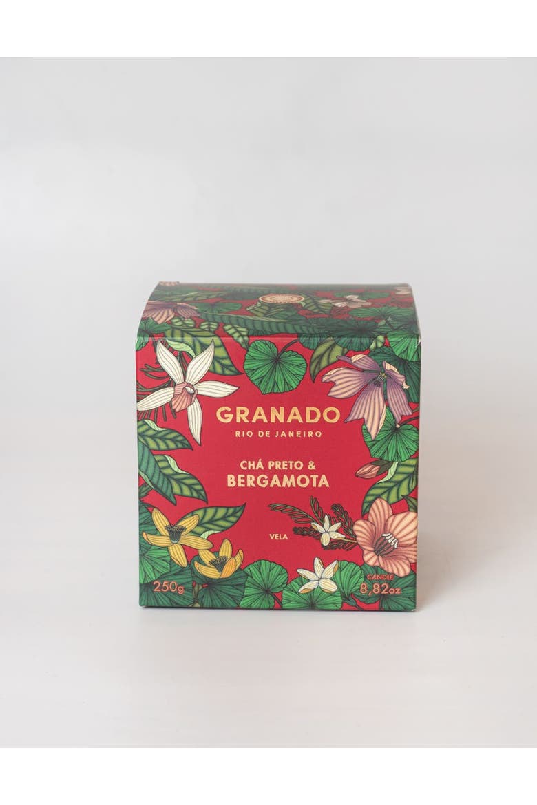 Chá Preto e Bergamota Scented Candle, Main, color, Clear