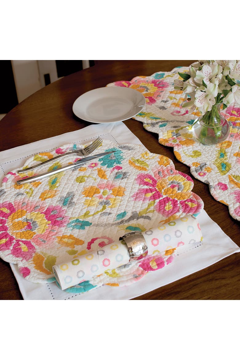 Sasha Colorful Woven Cotton Napkins Set of 6 for Dining & Kitchen, Alternate, color, Pink