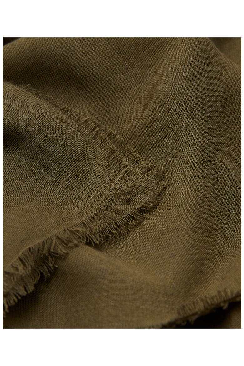Frayed Edge Scarf, Alternate, color, KHAKI GREEN