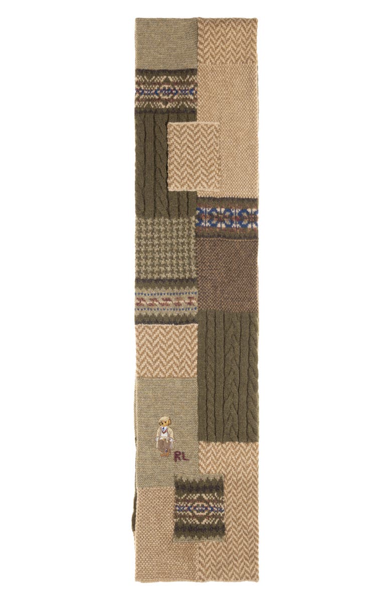 Charles Bear Patchwork Wool Blend Scarf