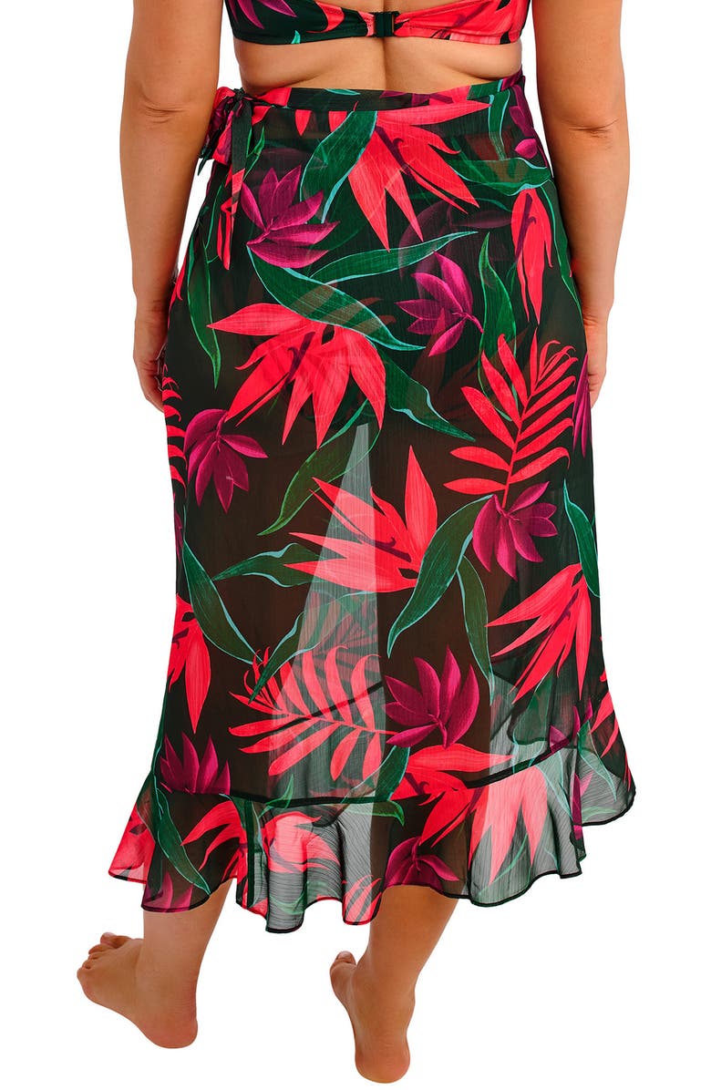 Fantasie Pichola Cover-Up Sarong Skirt, Alternate, color, Mangrove