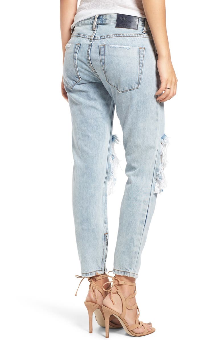 One Teaspoon 'Freebird' Destroyed Skinny Jeans, Alternate, color, 