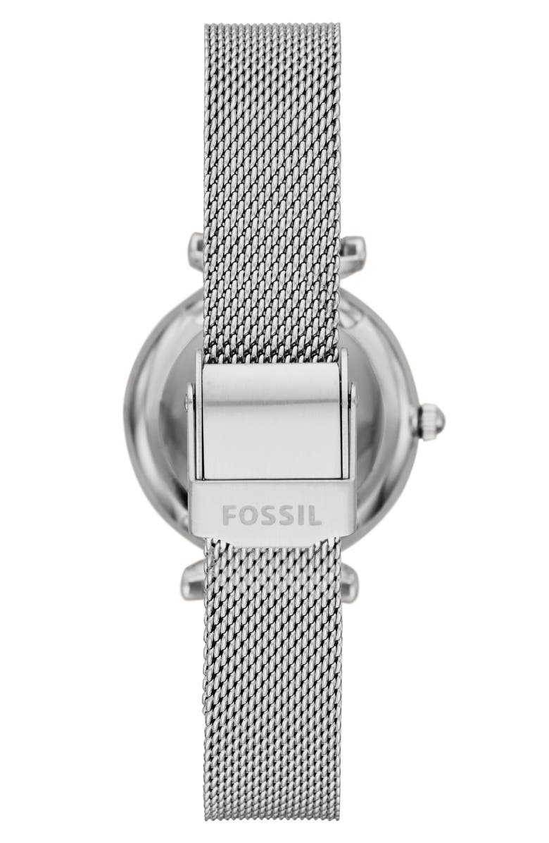 Fossil Women's Carlie Mini Mesh Bracelet Watch, 28mm, Alternate, color,