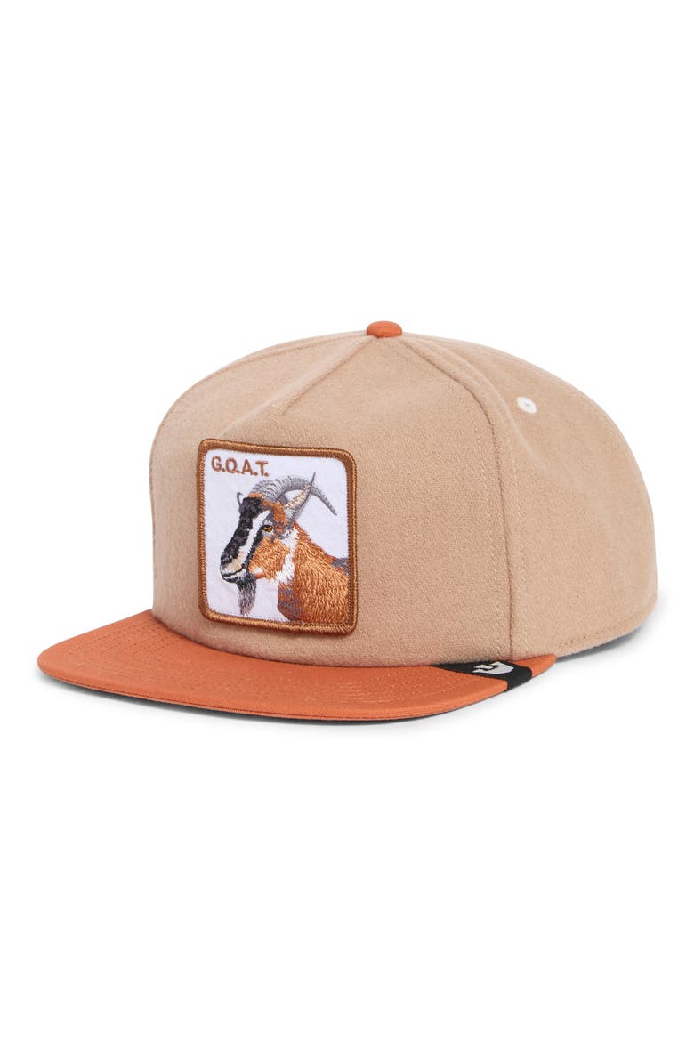 Alpine Base Goat Patch Baseball Cap, Main, color, TAN