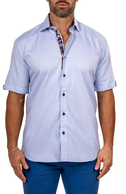 Galileo Marty Short Sleeve Cotton Button-Up Shirt