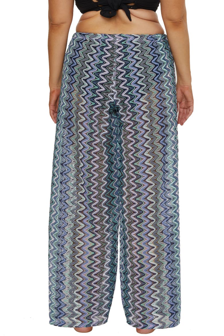 Sundown Open Knit Cover-Up Pants, Alternate, color, AQUA SEA MULTI