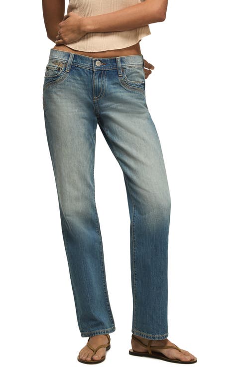 Easy Rider Low Rise Straight Leg Jeans (Warrant Wash)