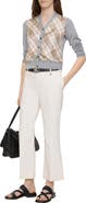 Burberry Cropped Wool Flared Trousers