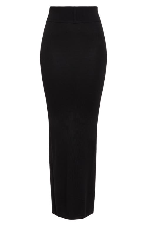 Rick Owens Alpaca-blend Pillar Skirt In Black