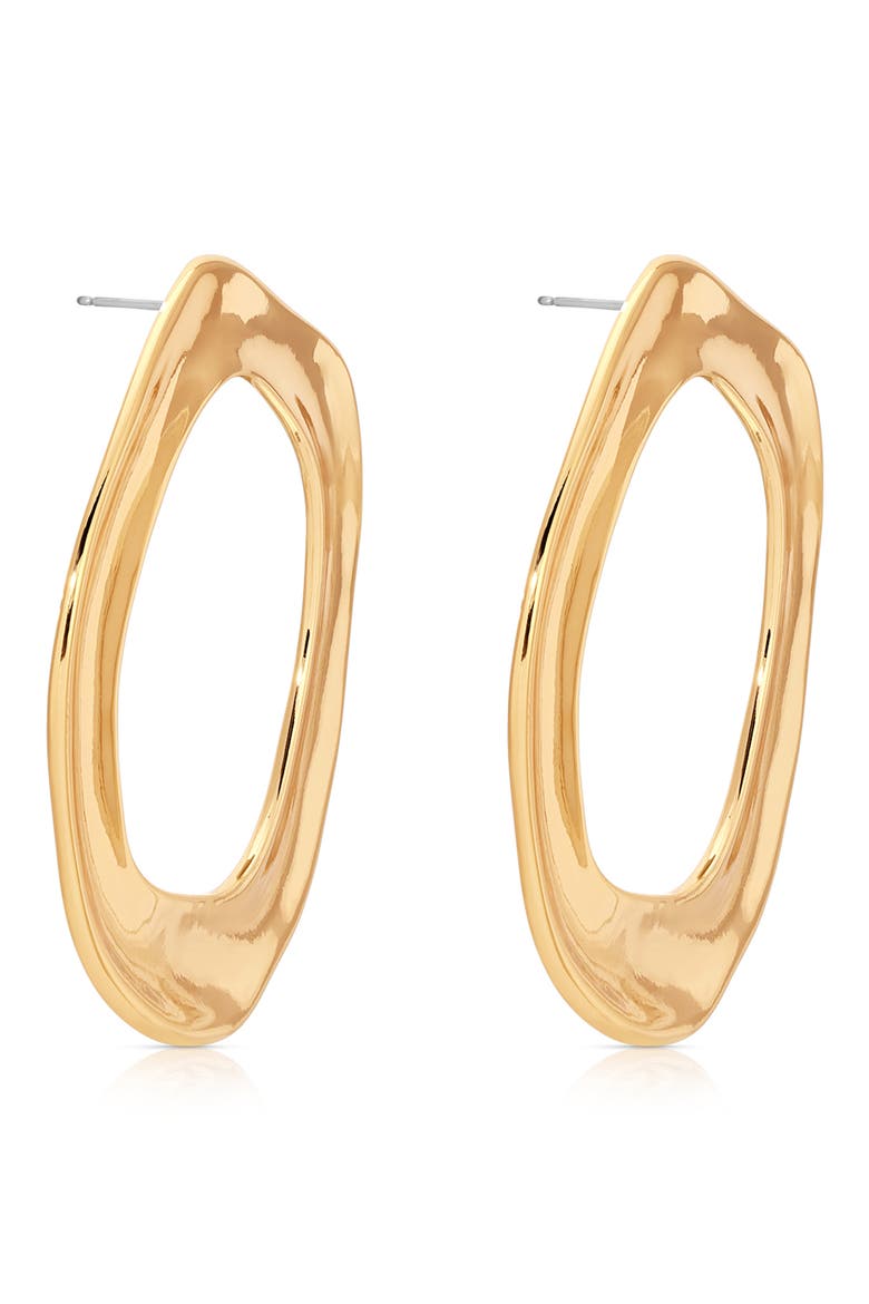 Open Circle Drop Earrings, Alternate, color, GOLD
