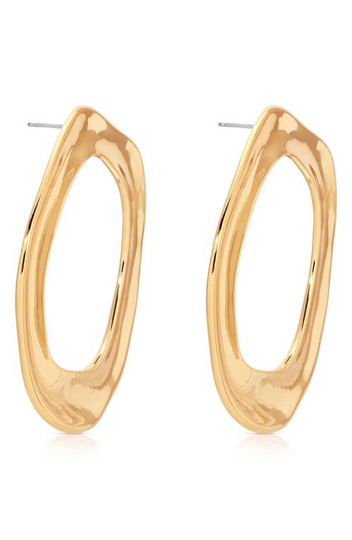 Ettika Open Circle Drop Earrings In Gold