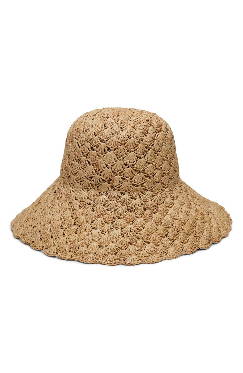 Wyeth Esme Straw Bucket Hat, Alternate, color, Natural