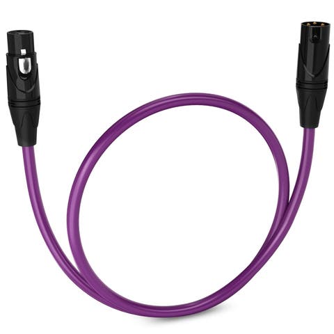 1.5 ft Balanced XLR Cable, Male to Female, 3 Pin Microphone Cable