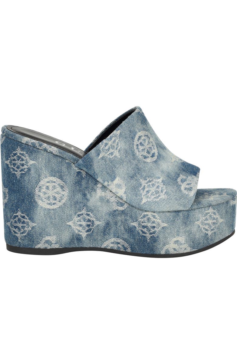 GUESS Yenise Platform Wedge Slide Sandal, Alternate, color,