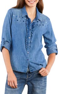 Billy T Blue Meadow Chambray Button-Up Shirt