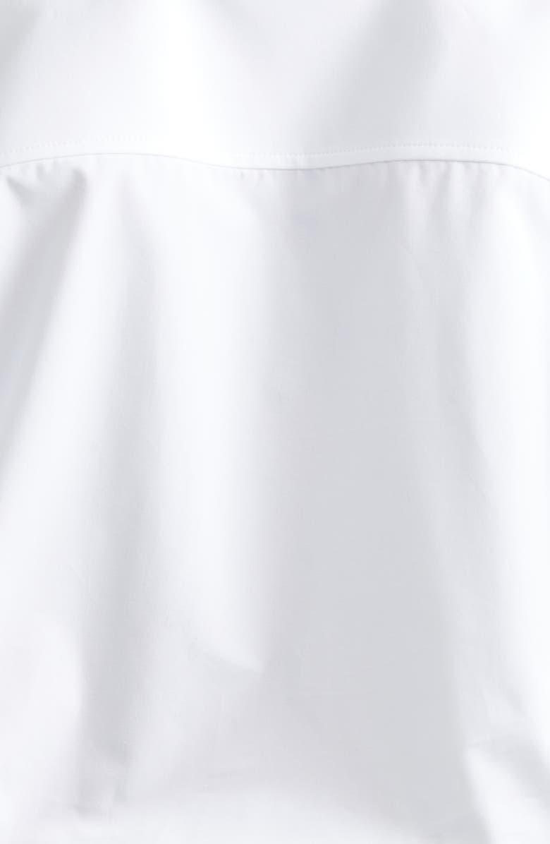 Saint Laurent Lavalliere Plunge Neck Top, Alternate, color, Blanc