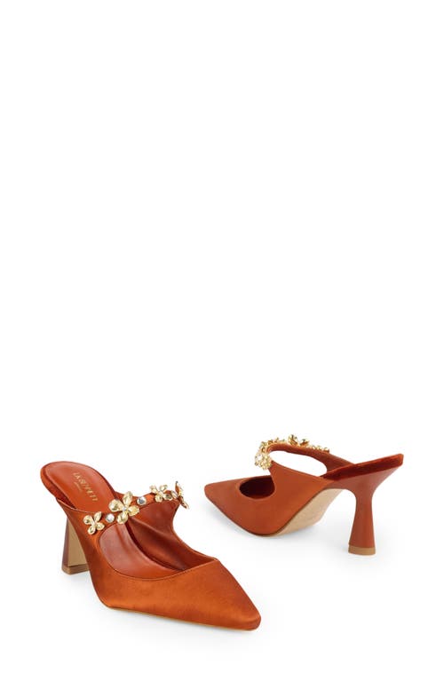 Lk Bennett Ambrose Mary Jane Pointed Toe Mule In Brown