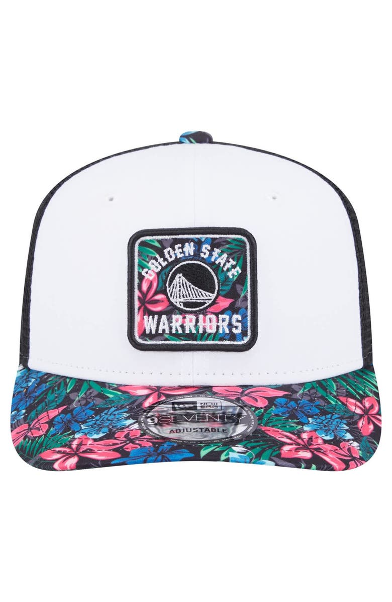 New Era Men's New Era  White Golden State Warriors Floral 9SEVENTY Adjustable Hat, Alternate, color, 