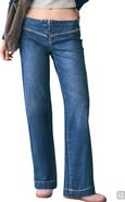 MANGO TEEN Low Rise Stud Wide Leg Jeans