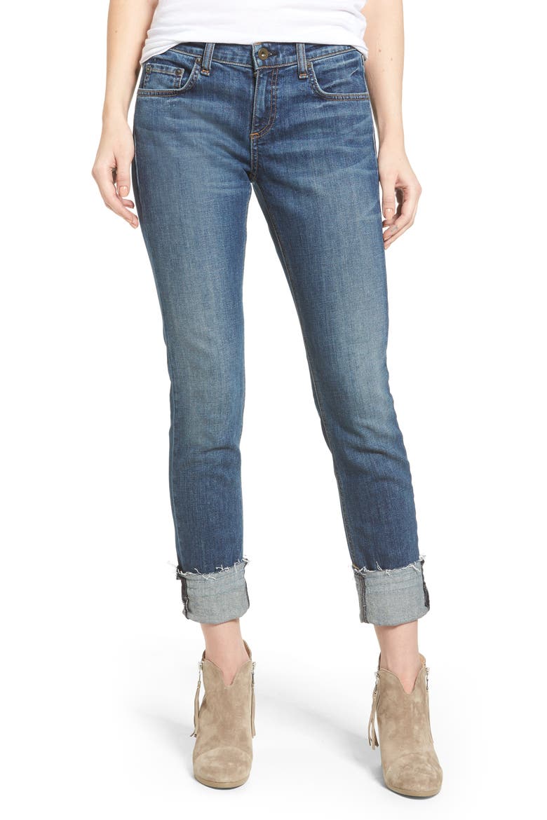 The Dre Released Hem Slim Boyfriend Jeans, Main, color, AMELIE