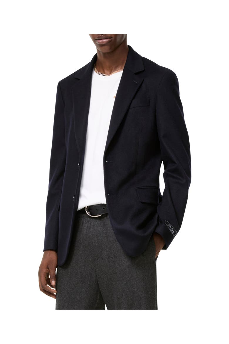 Detachable Bib Cashmere Tailored Jacket, Alternate, color, Navy