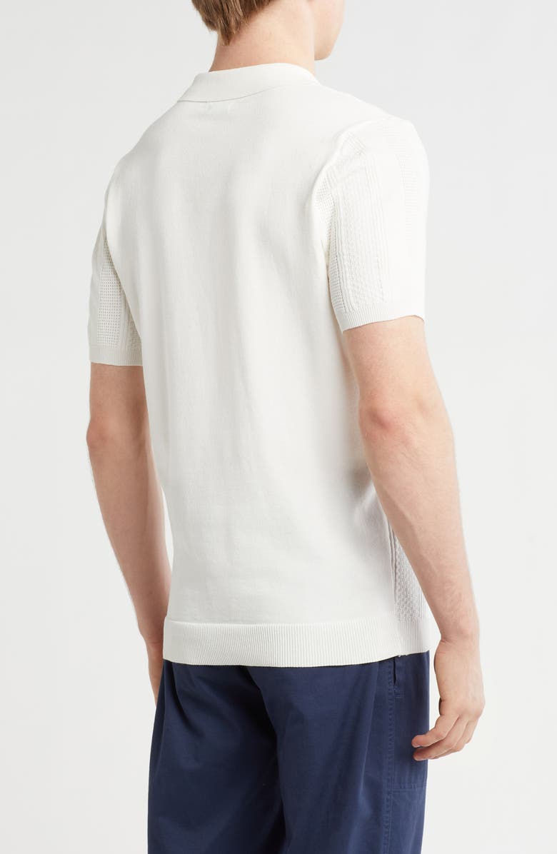 T.R. PREMIUM Textured Sweater Knit Polo, Alternate, color, White