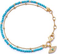 Astley Clarke Gold Fine Biography Turquoise Evil Eye Bracelet