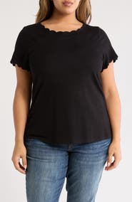 T Tahari Scallop T-Shirt
