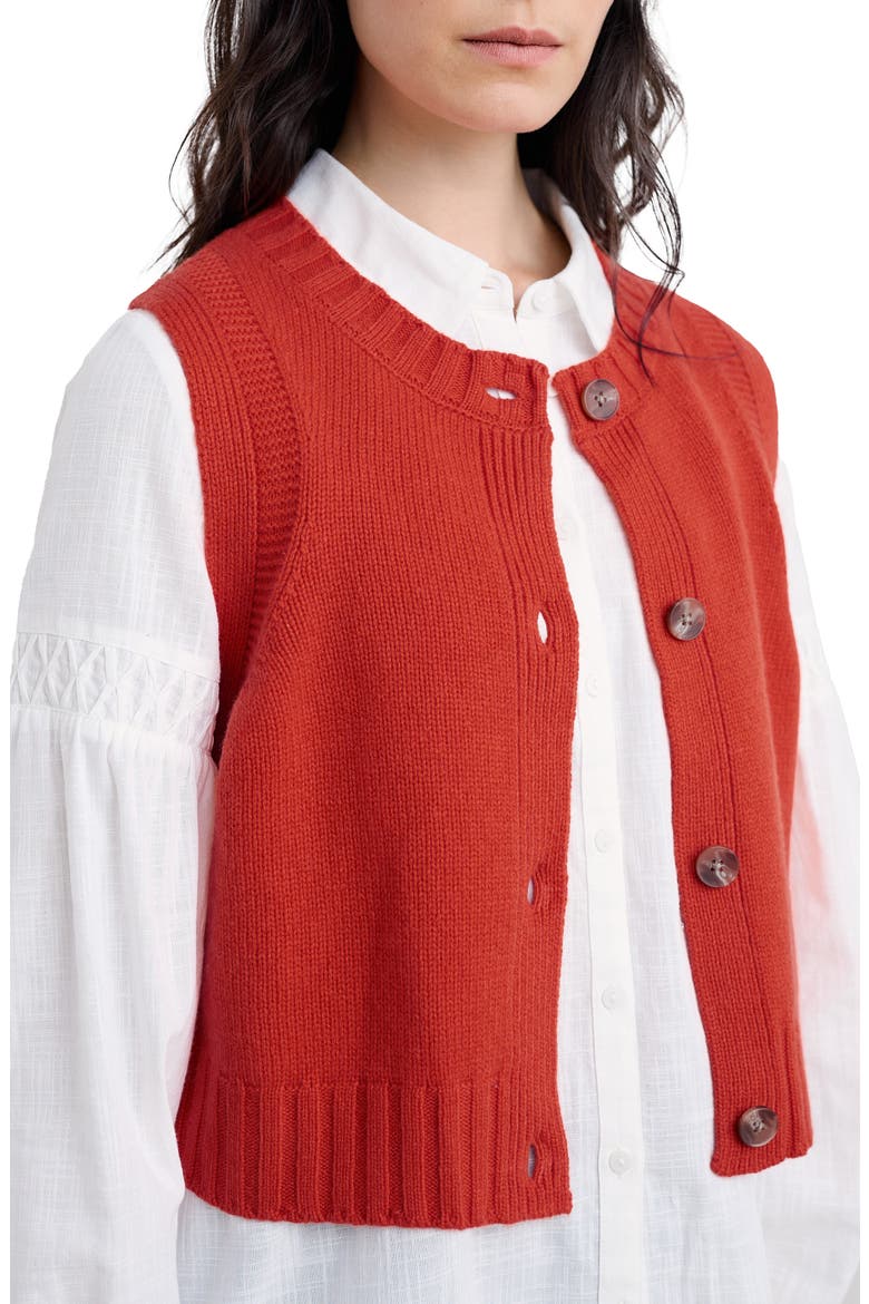 Derwenn Merino Wool Blend Sweater Vest, Alternate, color, BUCKET