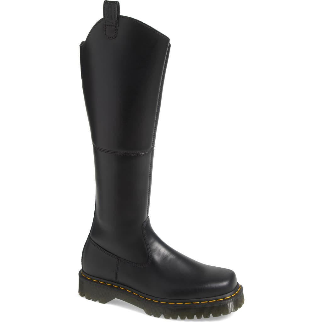 Dr. Martens Black Amaayah Knee High Leather Tall Boots
