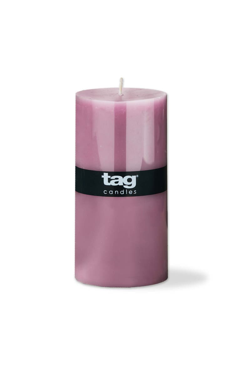 Color Studio Lilac Pillar Candle Smokeless 85 Hour Burn, Main, color, Purple