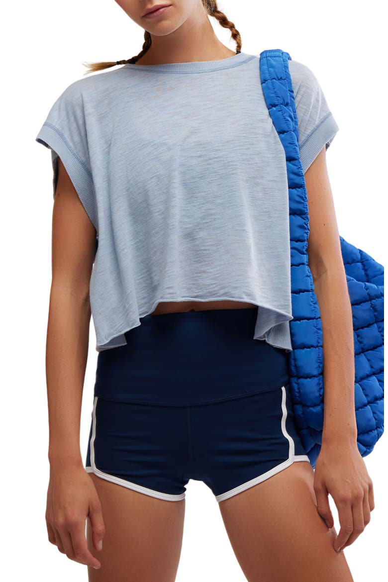 FP Movement My Tee Time Open Back T-Shirt, Main, color, STEEL