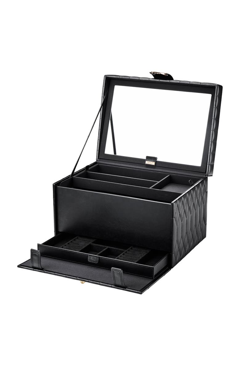 WOLF Caroline Cosmetic Train Case, Alternate, color, Black