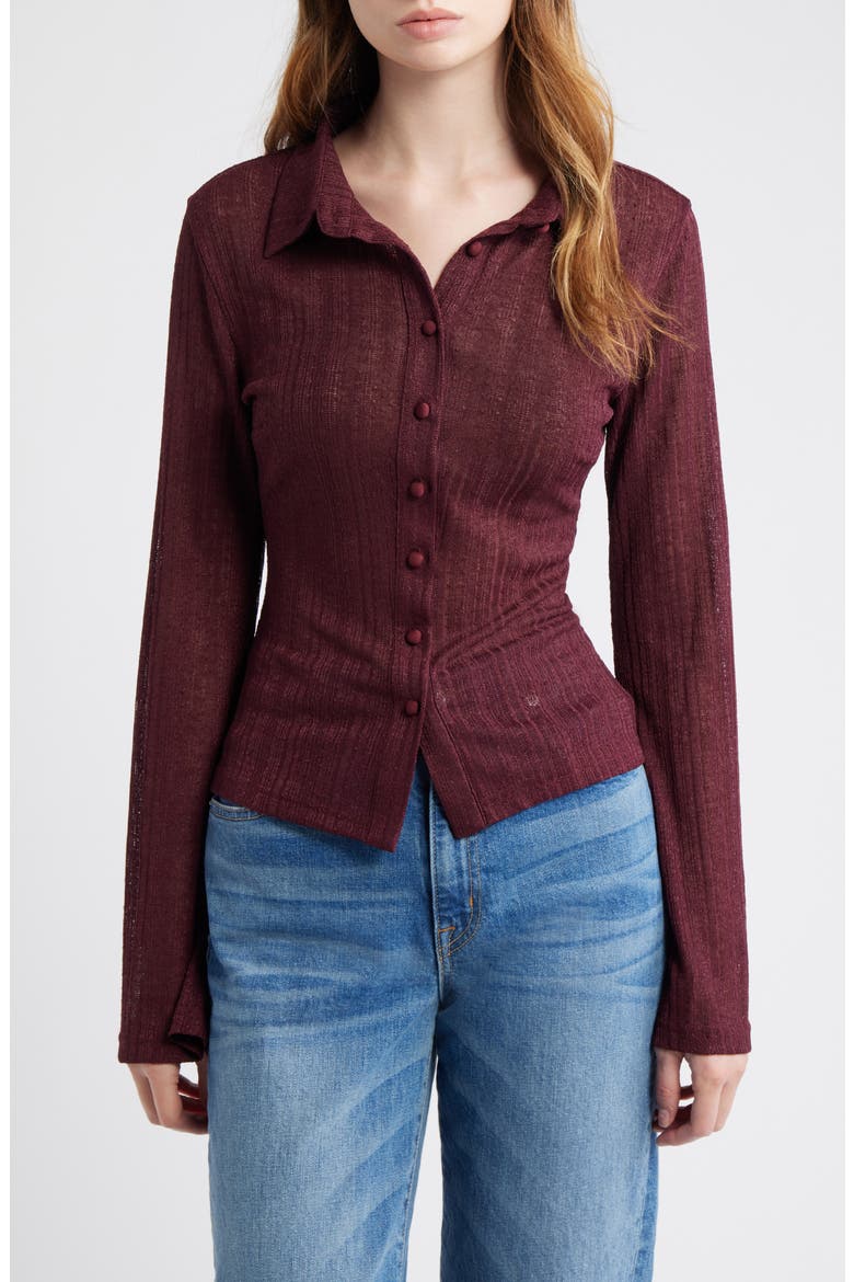 When You Sleep Knit Shirt, Main, color, RED