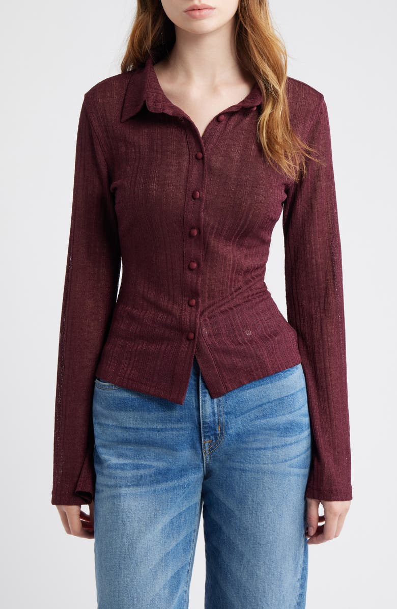 Princess Polly When You Sleep Knit Shirt, Main, color, Red