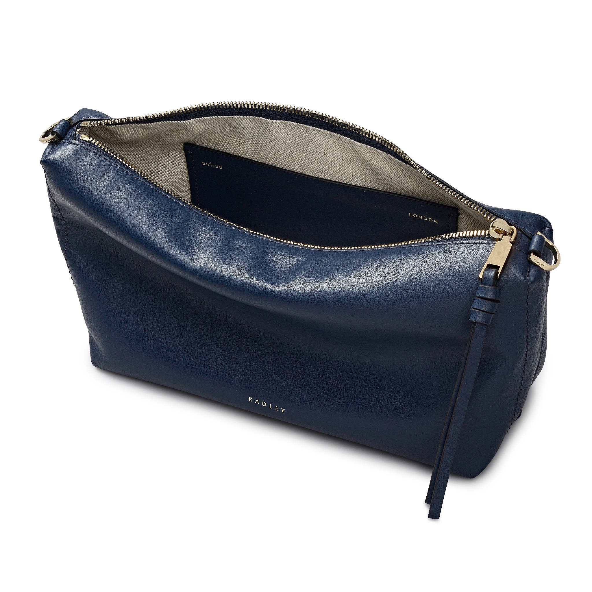 Radley Eden Row Small Ziptop Crossbody Bag, Alternate, color, Naval