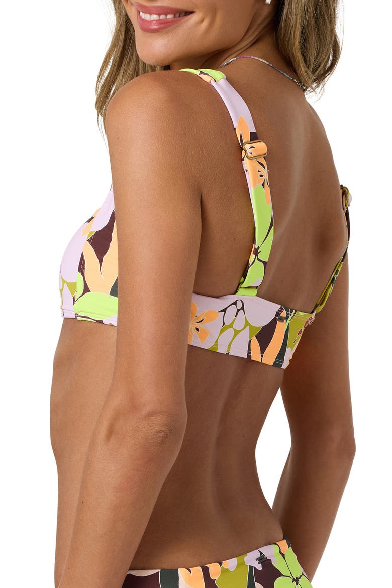 Leah Tropical Geo Westwater Bikini Top, Alternate, color, YELLOW MULTI COLORED