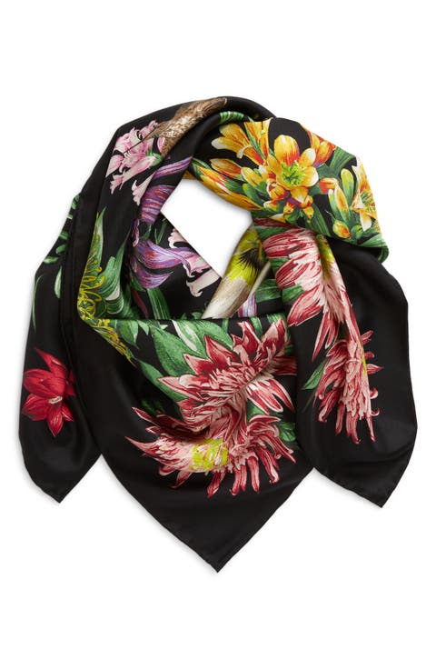 Blooms of Oceania Silk Square Scarf