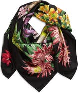 Echo Blooms of Oceania Silk Square Scarf